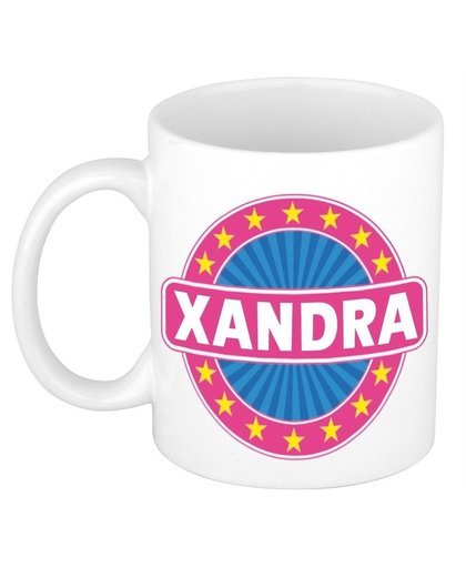 Xandra naam koffie mok / beker 300 ml Multi