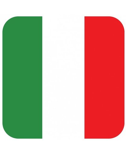 Bierviltjes Italiaanse vlag vierkant 15 st Multi
