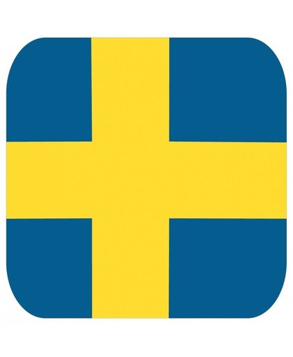 Bierviltjes Zweedse vlag vierkant 15 st Multi