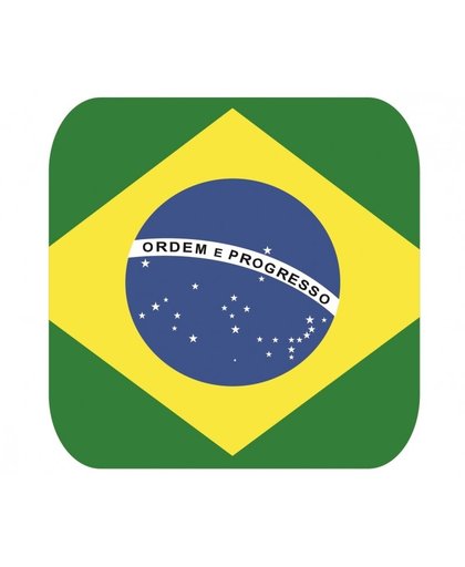 Bierviltjes Braziliaanse vlag vierkant 15 st Multi