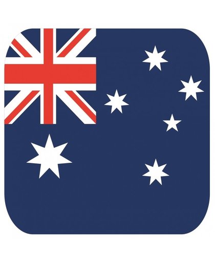 Bierviltjes Australische vlag vierkant 15 st Multi