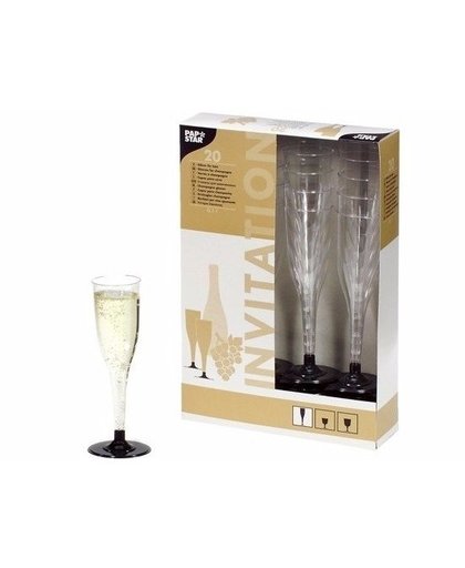 Plastic champagne glazen 20 stuks Transparant