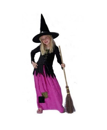 Halloween - Lange heksenjurk voor meisjes 104 Multi