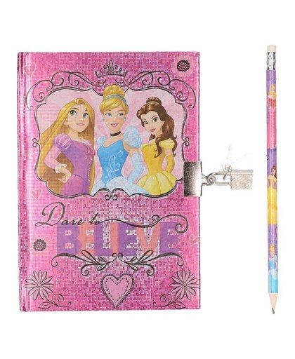 Disney Prinsessen dagboek met potlood Roze
