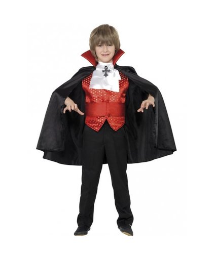 Halloween - Dracula kinder kostuum 4 delig 6-8 jaar Multi