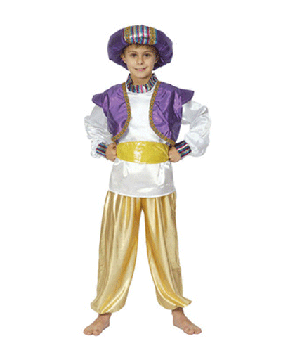 Aladdin kostuum voor kinderen 8-10 jaar (L) Multi