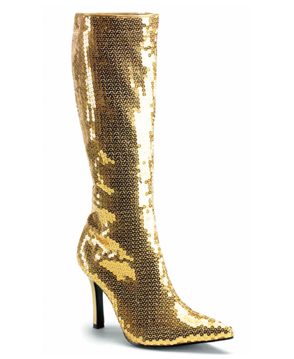 Gouden Pailletten laarzen 40 Geel
