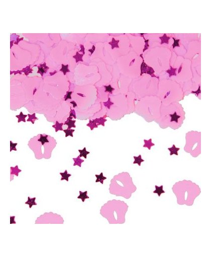 Tafelconfetti geboorte meisje - roze