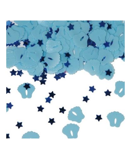 Tafelconfetti - geboorte jongen - blauw
