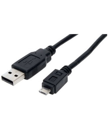 S-Conn 0.5m USB2.0 A- microUSB2.0 B 0.5m USB A Micro-USB B Mannelijk Mannelijk Zwart USB-kabel