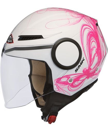 SMK Helmets SMK Streem Fantasy Jet Helmet White Pink M