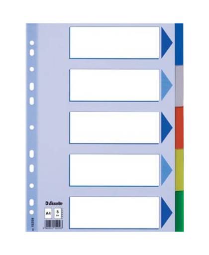 Esselte Multicoloured Polypropylene Dividers Blank tab index Polypropyleen (PP) Multi kleuren