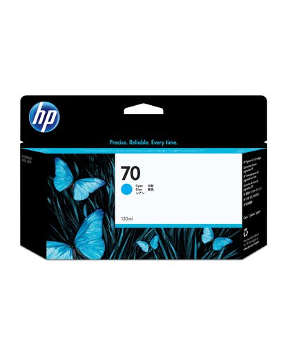 HP 70 cyaan DesignJet , 130 ml inktcartridge