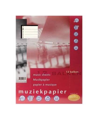 multo Interieur Multo 23-rings 50vel muziekpapier