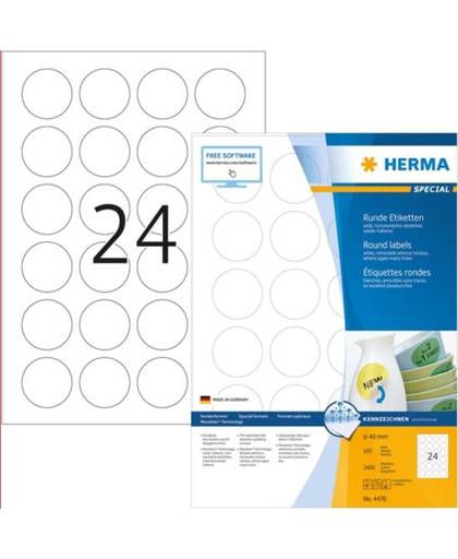 HERMA 4476 printeretiket Wit Zelfklevend printerlabel