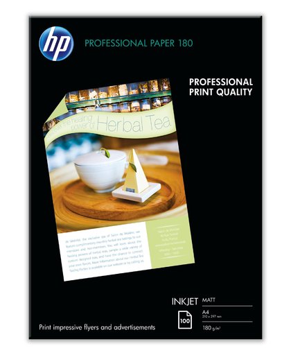 HP Professional inkjetpapier, mat, 100 vel, A4/210 x 297 mm papier voor inkjetprinter