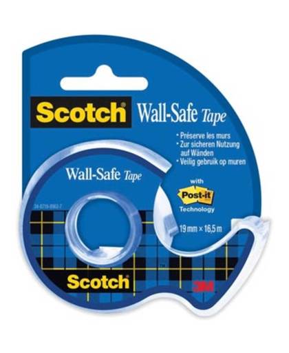 scotch Plakband Scotch 19mmx16.5m Wall Safe + handafroller