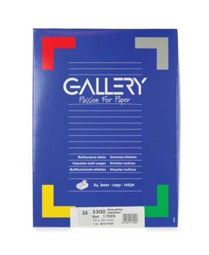Gallery Witte Etiketten 70x25 Mm