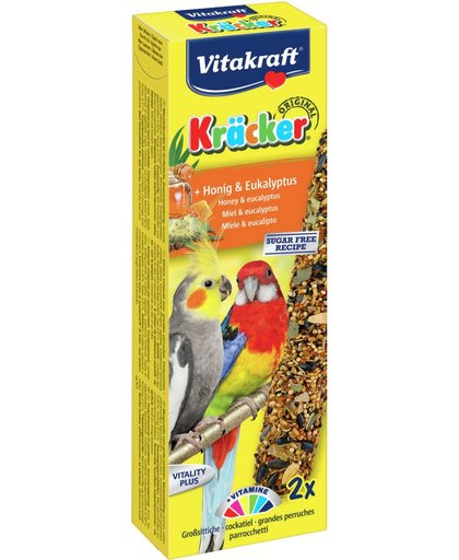 vitakraft 2 stuks knabbelstaven voor grote parkieten Honing Vitakraft Vogelvoer