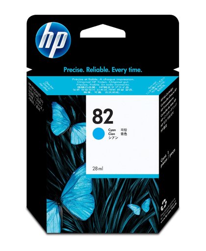 HP 82 cyaan DesignJet , 28 ml inktcartridge