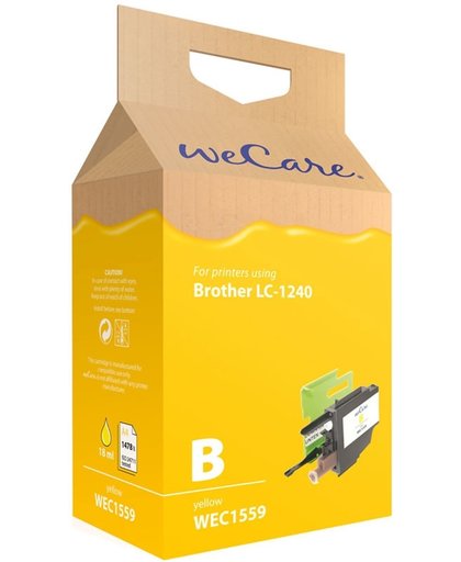 Brother Inkcartridge Wecare Brother LC-1240 geel