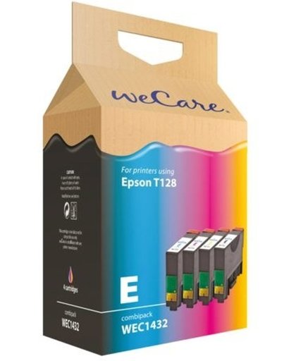 Epson Inkcartridge Wecare Epson T128540 zwart + 3 kleuren