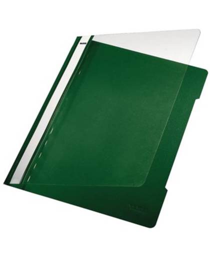 Leitz Standard Plastic File A4 PVC Green (25) stofklepmap Groen