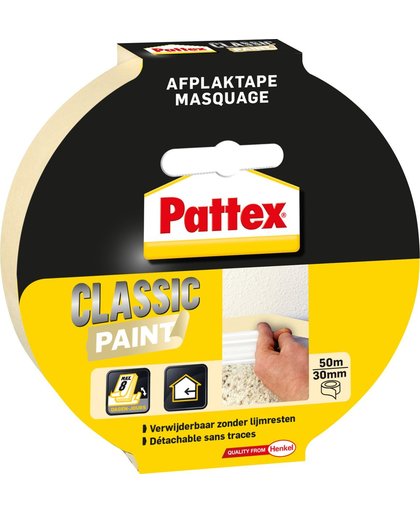 pattex Afplaktape Pattex Classic 30mmx50m creme