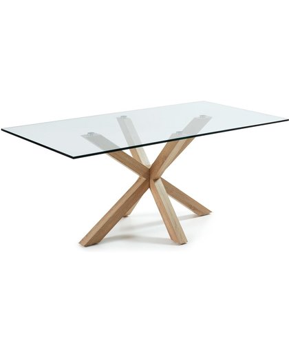 LaForma Arya tafel 200x100 - bruin / transparant - Laforma