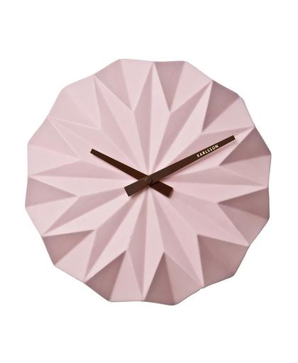 Karlsson Origami wandklok roze - Karlsson