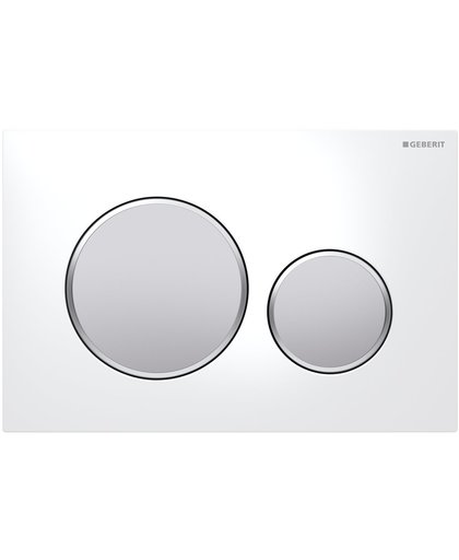 Geberit Sigma20 bedieningsplaat kleuren:plaat ring knop wit mat mat 115882kl1