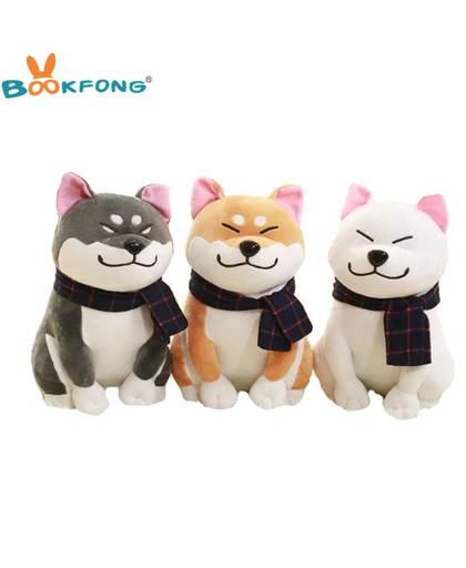 MyXL BOOKFONG 1 ST Slijtage sjaal Shiba Inu hond knuffel zachte gevulde hond toy goede valentines geschenken voor vriendin 25 cm/9.84&#39;&#39;