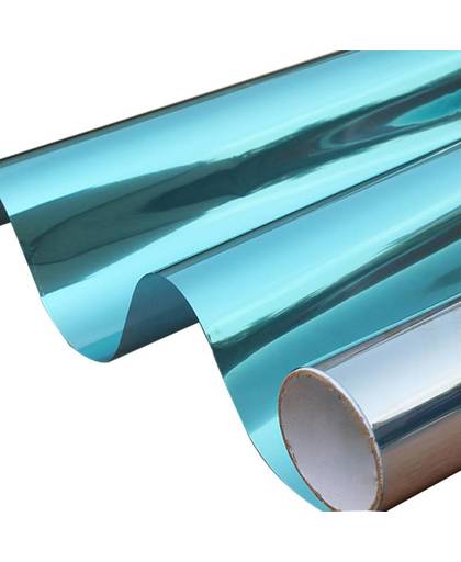 MyXL 20inx60in Blauw Zilver Window Tint Film Shield Zon Glasfolie Solar reflecterende Film B-Blauw Zilver 150 cm x 50 cm