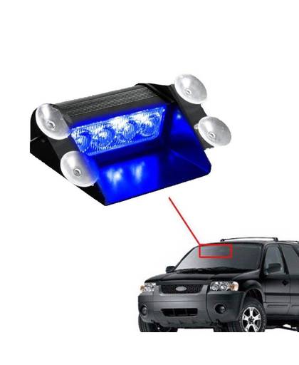 MyXL CYAAN BODEM BAY Blauw 4 LED Auto Emergency Waarschuwing Dashboard Dash Vizier Politie Strobe Lights 4LED Lamp