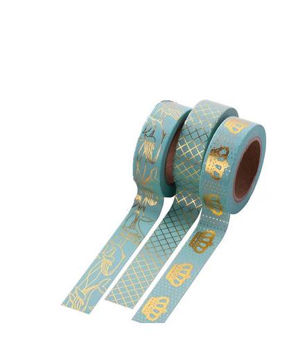 MyXL Hoomall 3 Roll 15mm x 10 m Washi Sticker Tape Label Afplakband Papier Ambachten Bruiloft Decor DIY Scrapbooking Schoolbenodigdheden