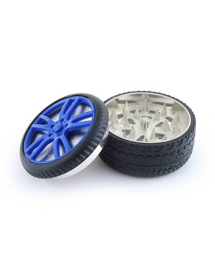 MyXL GERUIGrappig Ontwerp Tabak Grinder Tire Stijl Plastic & Zinklegering Herb Weed Crusher 3 Lagen Diameter 60mm