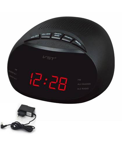 MyXL Radio Digitale Wekker met USB Led Elektronische bureauklok Tafel Horloge Nixie Nachtkastje Wekker