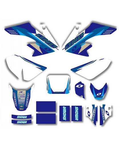 MyXL Stijl TEAM GRAFISCHE & ACHTERGRONDEN DECAL STICKERS Kits Voor HONDA CRF50 CRF50F 2004-2012 (Blauw/Wit)