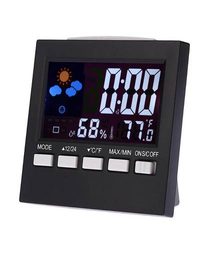 MyXL Digitale Wekker Indoor/Outdoor Hygrometer Temperatuur Meter Student LCD Wekker Backlight Desktop LED Digitale Klok