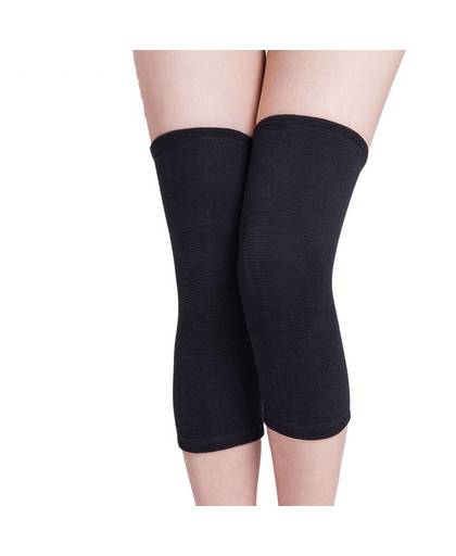 MyXL Toermalijn Zwart Knee Brace Mouwen Gebreide Magnetische Gezondheidszorg Kniebeschermers ver infrarood warm knie riem voor winter