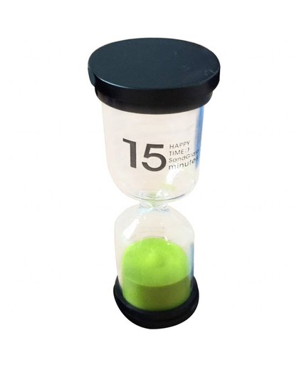 MyXL Praktische Boutique 1 Groen Glas + Zand 15 minuut tick tijd Zandloper Met verpakking 13*4.3 CM