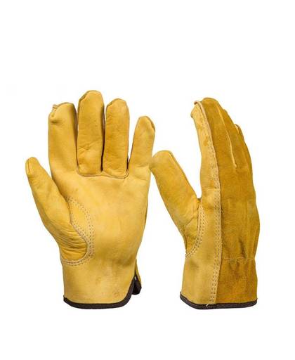 MyXL mannen Werk Handschoenen Koeienhuid Driver Beveiliging Bescherming Dragen Veiligheid Werknemers Lassen Moto Handschoenen   Safurance