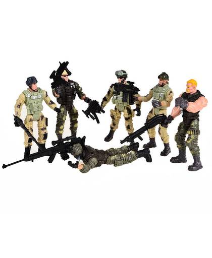 MyXL 6 stks Amerikaanse Privates Moderne Speelgoed Soldaten Modellen Met Joint Beweegbare Met Wapens