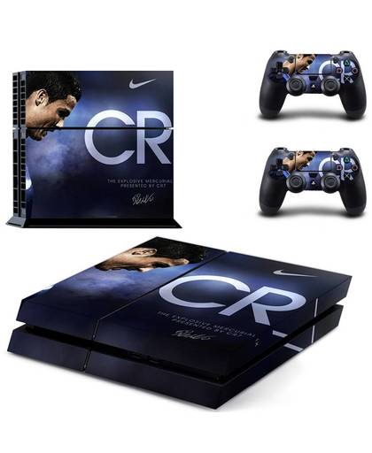 MyXL Voetbal ster cristiano ronaldo ps4 skin sticker decal vinyl voor sony ps4 playstation 4 console en 2 controllers stickers   Yolouxiku