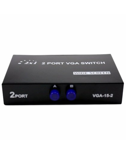 MyXL VGA 2 in 1 Schakelaar (2 Hosts 1 Display) twee Manier VGA Switch Video Switch voor PC, Laptop,, Monitor, Projctor, TV   SSRIVER