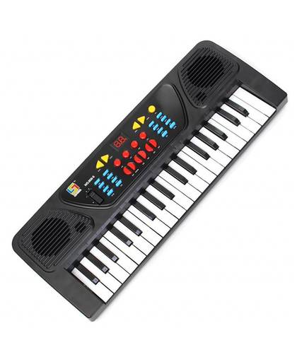 MyXL Kids Kinderen 37 Sleutel Elektronische Keyboard Piano Muzikale Speelgoed Record Microfoon Mic, zwart + Wit