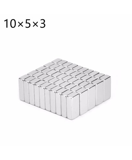 MyXL Koop 50 stks 10*5*3 10x5x3 Cuboid Permenent Sterke Magneet Zeldzame Aarde Neodymium N50 Magneten 10*5*3mm