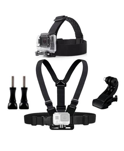 MyXL Borst Head Belt Mount Voor Gopro Hero 5 4 accessoires Set SJCAM SJ4000 Actie Camera Gaan pro J mount voor Hoofd Harnas Strap