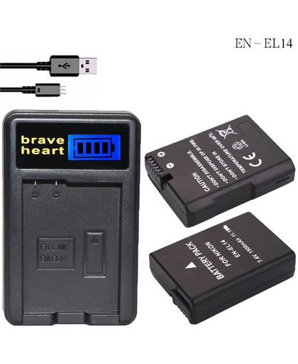 MyXL 2x Gedecodeerd bateria EN-EL14 EN-EL14a ENEL14 EN EL14 EL14a Batterij voor nikon d3100 d3200 d3300 d5100 d5200 d5300 p7000 p7700 P7800