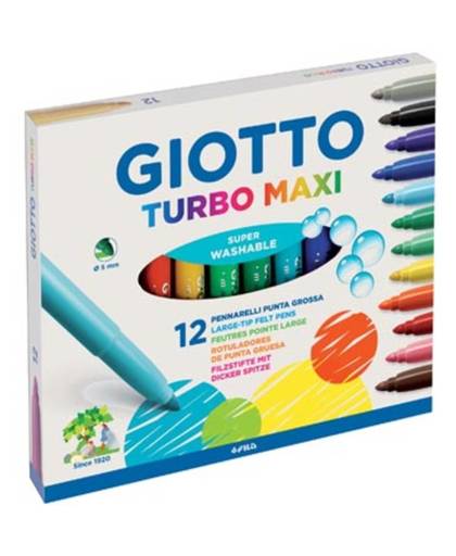 Giotto Viltstift Turbo Maxi 12st Ass